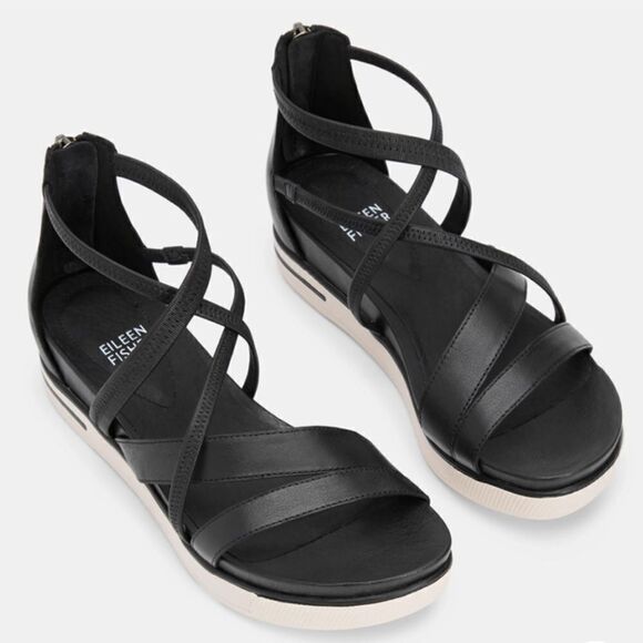 Eileen Fisher Shoes - Eileen Fisher | Skip Washed Leather Sneaker Sandal